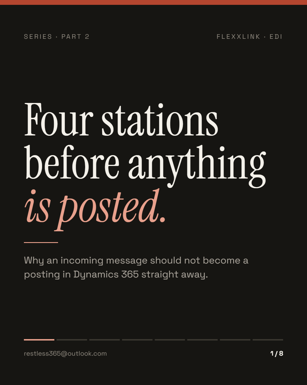 Cover: four stations before anything is posted
