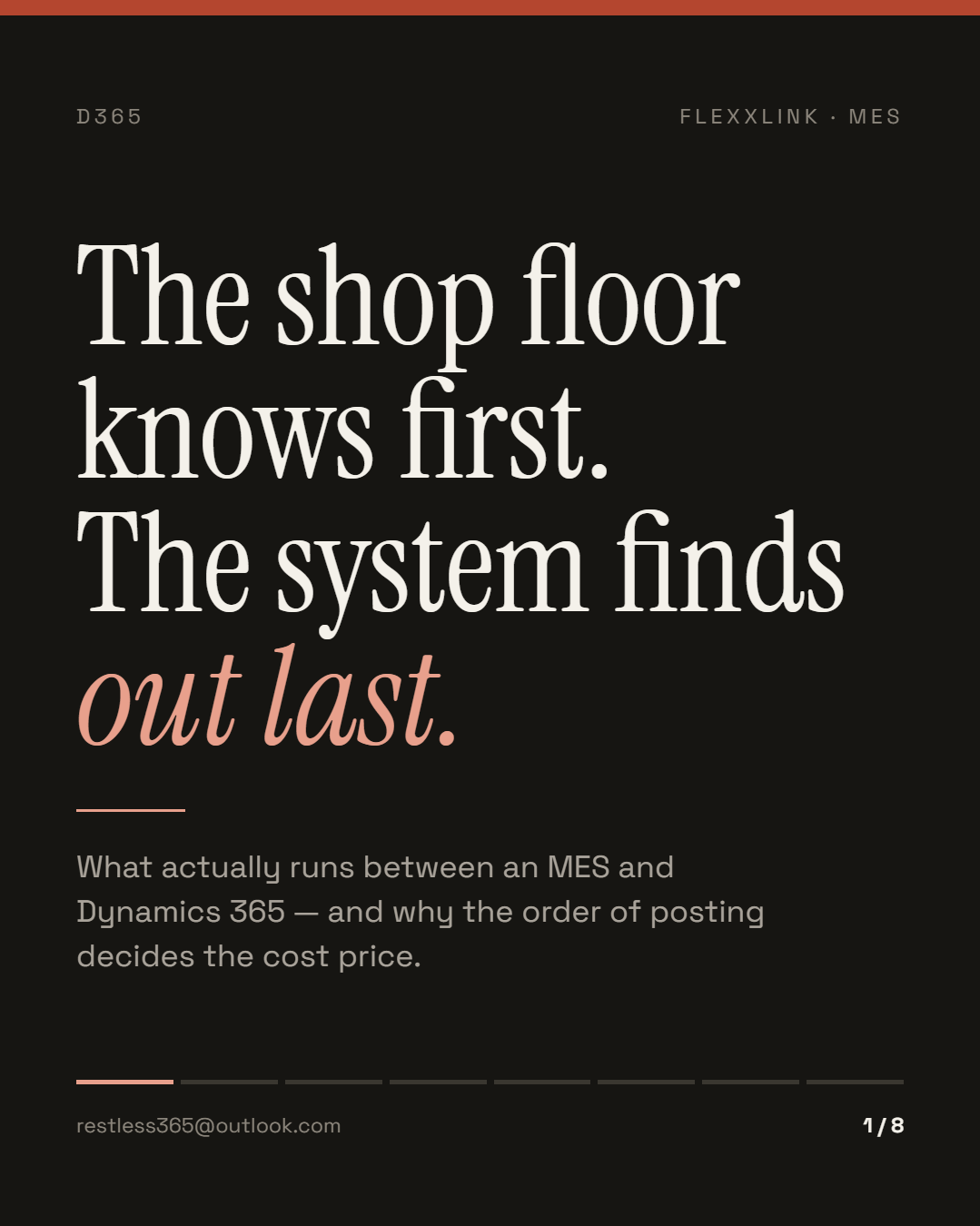 Cover: the shop floor knows first