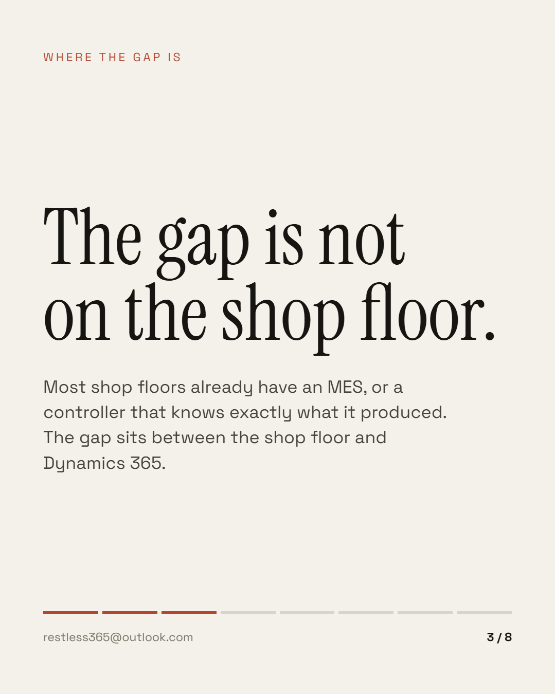 The gap is not on the shop floor