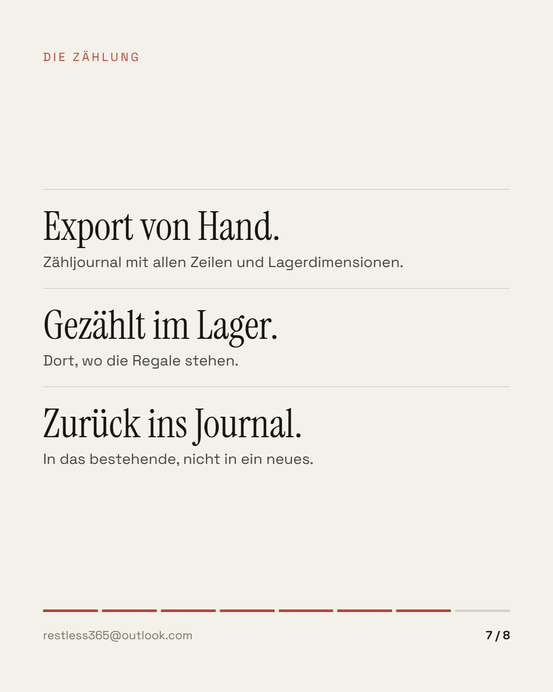 Die Zählung als Kreislauf