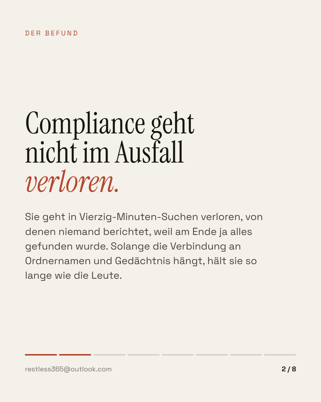 Compliance geht nicht im Ausfall verloren