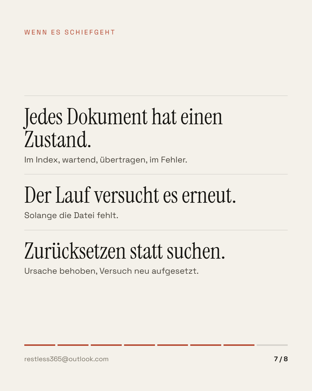 Wenn etwas schiefgeht